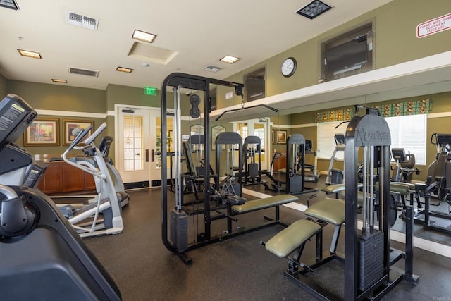 12625 Fiorenza Ln Unit 236, San Diego, CA 92128 - workout area featuring french doors
