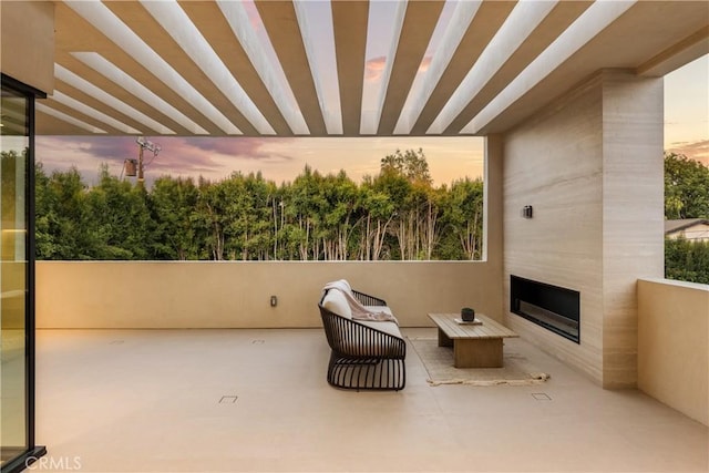 4724 Lemona Ave, Sherman Oaks, CA 91403 - view of patio featuring an outdoor fireplace
