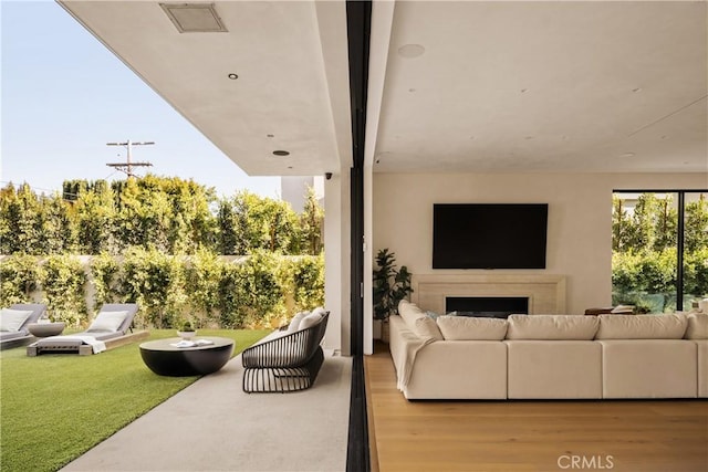 4724 Lemona Ave, Sherman Oaks, CA 91403 - living room with wood finished floors and a fireplace