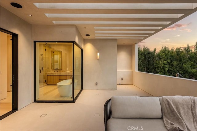 4724 Lemona Ave, Sherman Oaks, CA 91403 - view of balcony at dusk