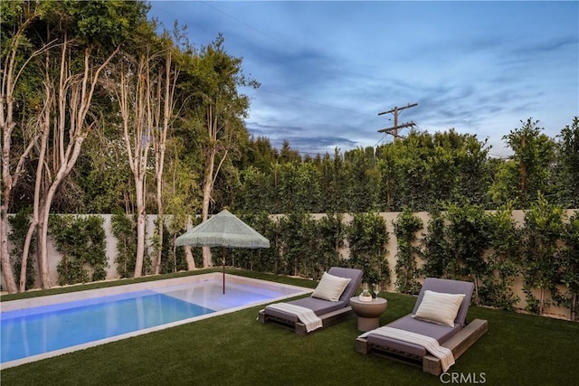 4724 Lemona Ave, Sherman Oaks, CA 91403 - view of swimming pool with a fenced backyard