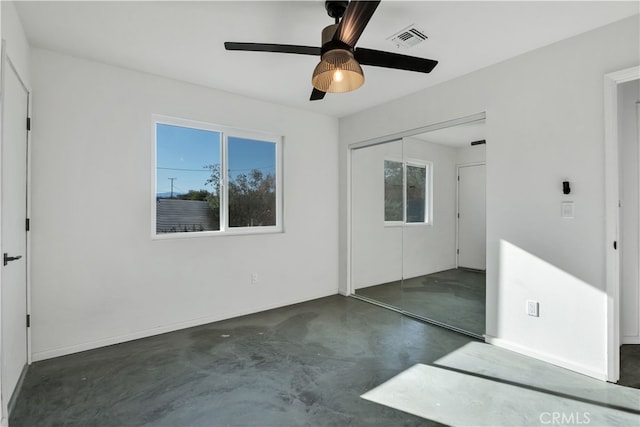 61638 La Jolla Dr, Joshua Tree, CA 92252 - unfurnished room with concrete flooring and ceiling fan