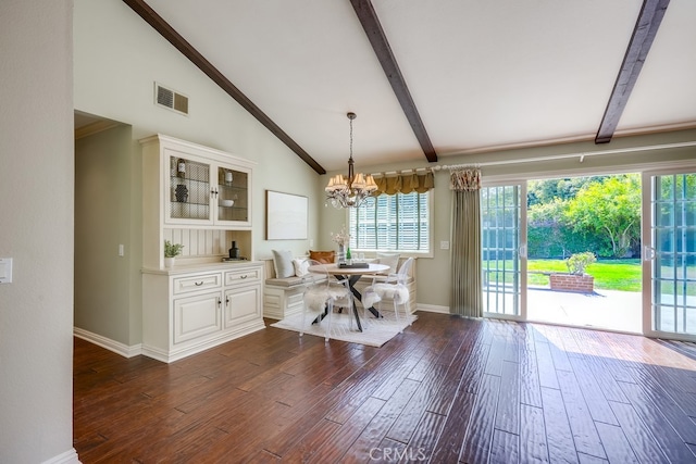 9230 Whitney Way, Cypress, CA 90630 - dining space with dark wood-type flooring and a chandelier