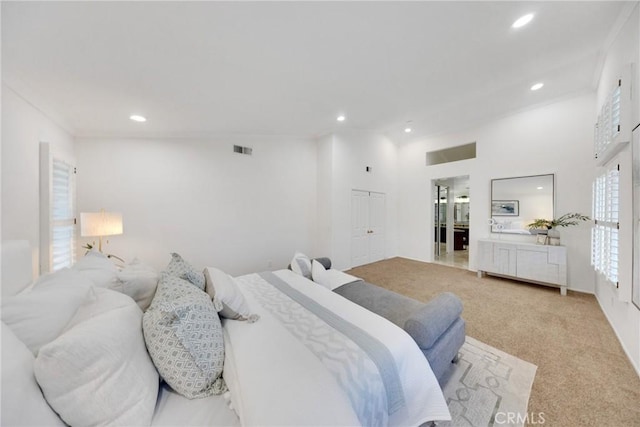 4450 Autumn Glow Ct, Chino Hills, CA 91709 - bedroom featuring recessed lighting and light carpet