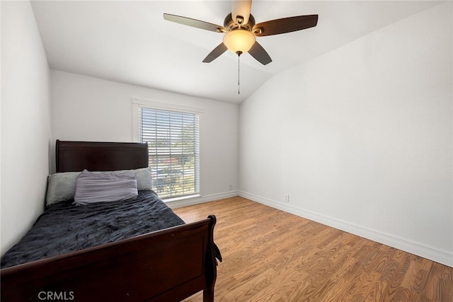 2051 Royal Oaks Dr, Duarte, CA 91010 - bedroom featuring light wood finished floors, lofted ceiling, and a ceiling fan