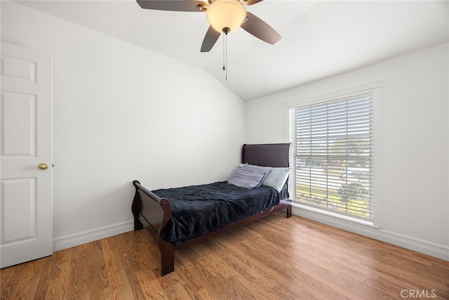 2051 Royal Oaks Dr, Duarte, CA 91010 - bedroom featuring lofted ceiling, light wood finished floors, and a ceiling fan