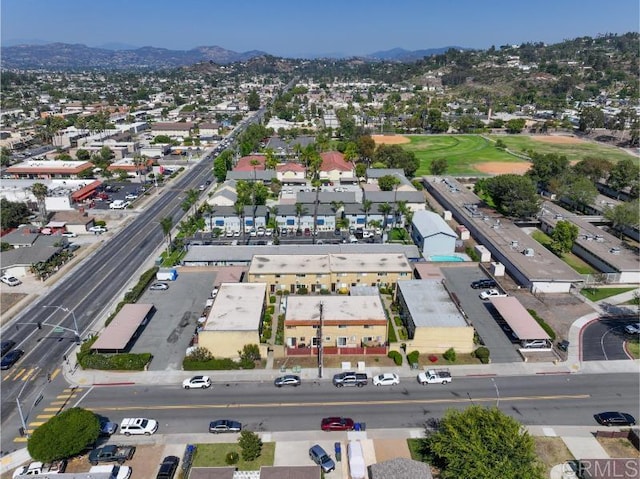 1157 Emerald Ave, El Cajon, CA 92020 - aerial view of property's location with a mountainous background and nearby suburban area