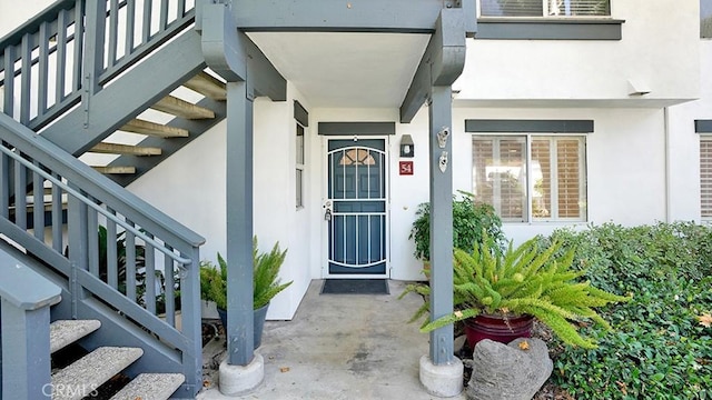 54 Lobelia, Rancho Santa Margarita, CA 92688 - entrance to property featuring stucco siding