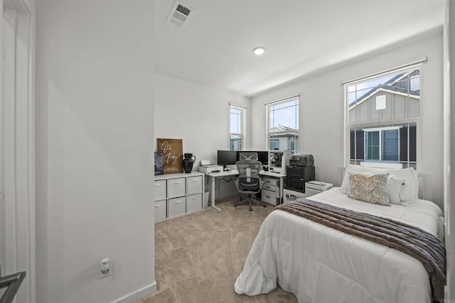32755 Brunello Way, Temecula, CA 92591 - bedroom with light carpet, an office area, and recessed lighting