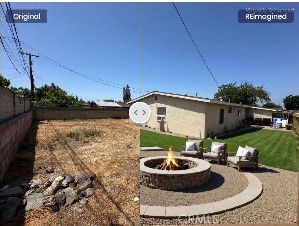 820 S Kenmore St, Anaheim, CA 92804 - view of yard featuring a fire pit