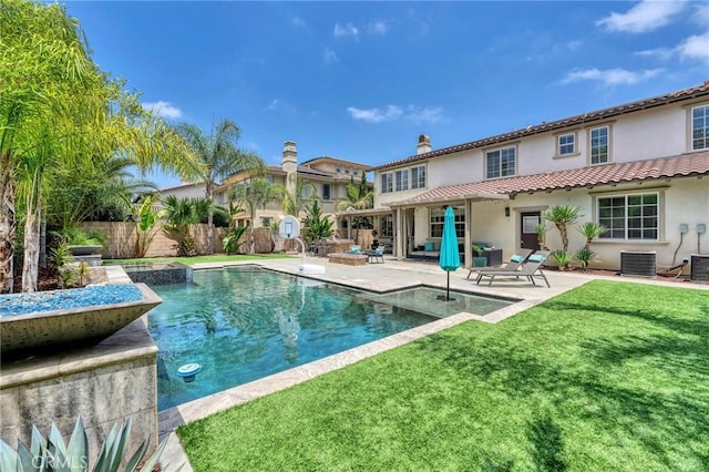 46379 Canyon Crest Ct, Temecula, CA 92592 - view of pool with a patio and a fenced backyard