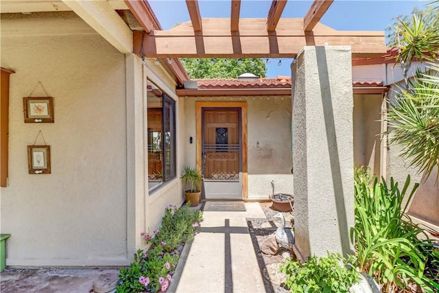 3205 Via Buena Unit B, Laguna Woods, CA 92637 - entrance to property featuring stucco siding and a tiled roof