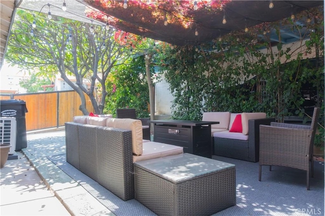 3801 Whiteside St, Los Angeles, CA 90063 - view of patio / terrace featuring an outdoor living space