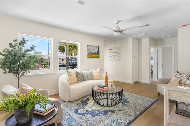 2721 184th St, Redondo Beach, CA 90278 - living room with wood finished floors and ceiling fan
