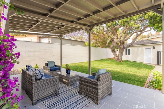 2721 184th St, Redondo Beach, CA 90278 - fenced backyard with a patio and an outdoor living space