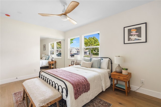 2721 184th St, Redondo Beach, CA 90278 - bedroom featuring wood finished floors and ceiling fan