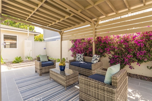 2721 184th St, Redondo Beach, CA 90278 - view of patio featuring an outdoor living space