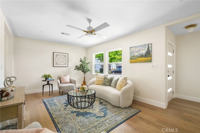 2721 184th St, Redondo Beach, CA 90278 - living area featuring a ceiling fan and wood finished floors