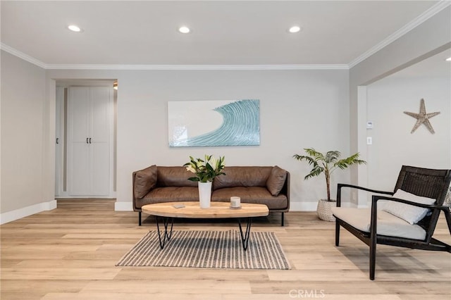 19125 Anza Ave, Torrance, CA 90503 - sitting room featuring light wood finished floors, crown molding, and recessed lighting