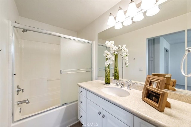 357 Flyers Ln, Tustin, CA 92782 - bathroom featuring vanity and shower / bath combination with glass door