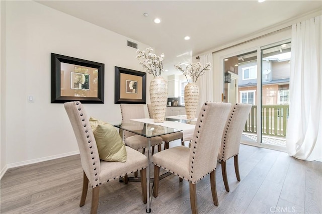 357 Flyers Ln, Tustin, CA 92782 - dining area featuring light wood-type flooring, plenty of natural light, and recessed lighting