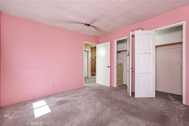 1510 E 53rd St, Long Beach, CA 90805 - unfurnished bedroom with carpet flooring, a textured ceiling, and multiple closets
