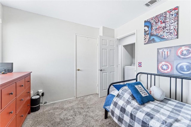 6057 Azalea St, Chino, CA 91710 - carpeted bedroom with washer / clothes dryer
