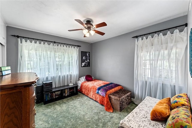 9858 Cullman Ave, Whittier, CA 90603 - bedroom with carpet flooring and ceiling fan