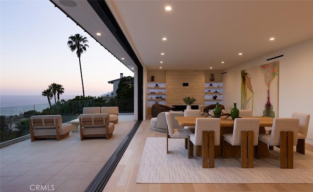 1105 Skyline Dr, Laguna Beach, CA 92651 - dining room with recessed lighting and wood finished floors