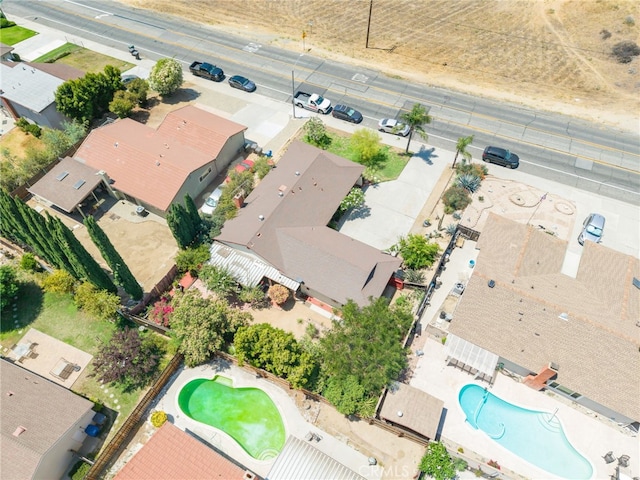 252 W Blaine St, Riverside, CA 92507 - aerial view of property and surrounding area with a pool area