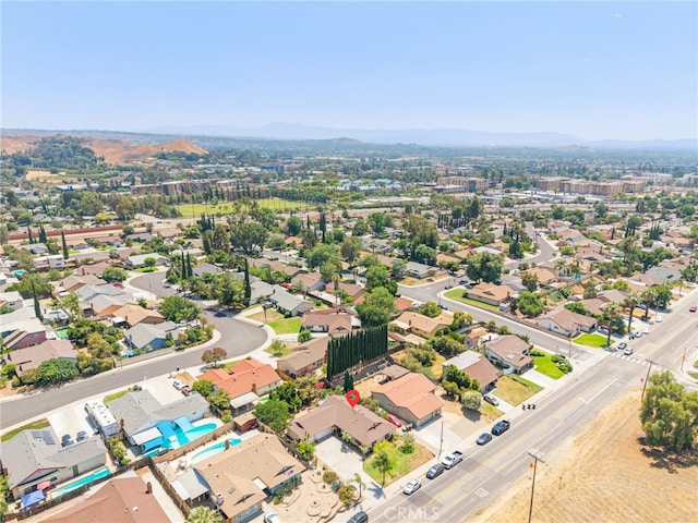 252 W Blaine St, Riverside, CA 92507 - aerial perspective of suburban area featuring a mountain backdrop