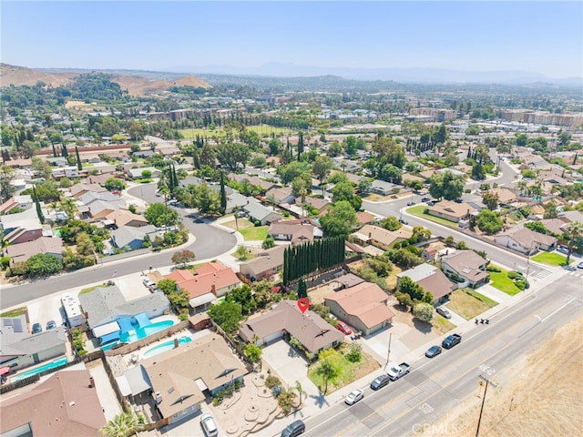 252 W Blaine St, Riverside, CA 92507 - aerial perspective of suburban area featuring a mountainous background