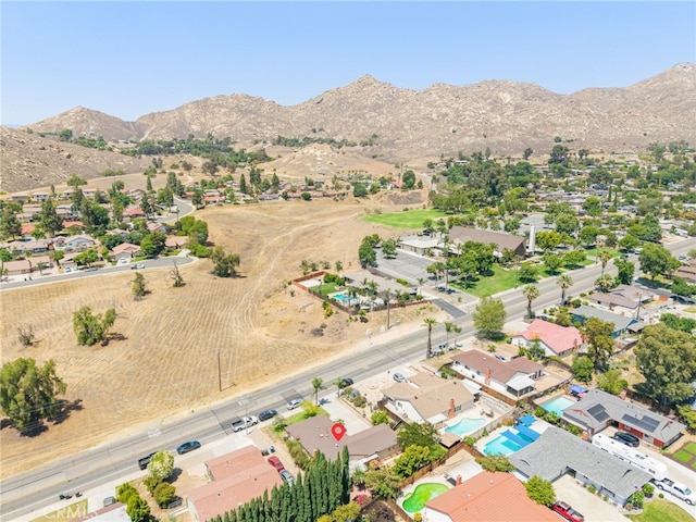 252 W Blaine St, Riverside, CA 92507 - aerial overview of property's location featuring mountains