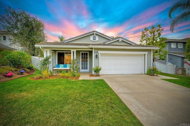 6707 Ketch Way, Carlsbad, CA 92011 - view of front of house featuring driveway, an attached garage, and covered porch