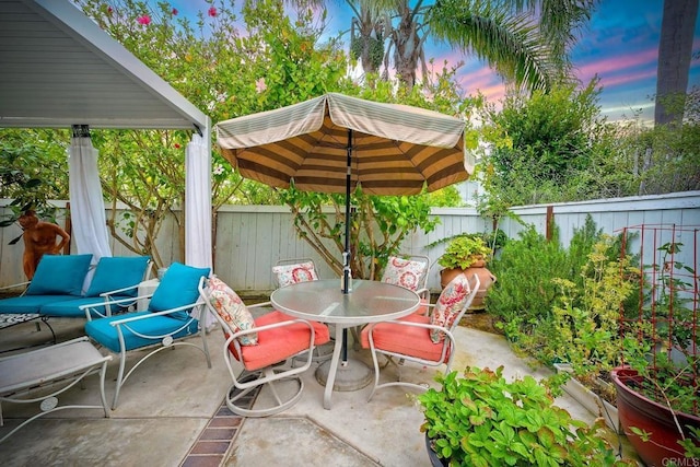 6707 Ketch Way, Carlsbad, CA 92011 - fenced backyard with outdoor dining area and a patio area