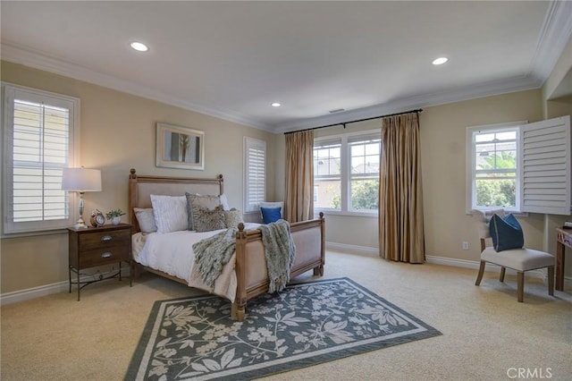 62 Gentry, Irvine, CA 92620 - carpeted bedroom with recessed lighting and crown molding