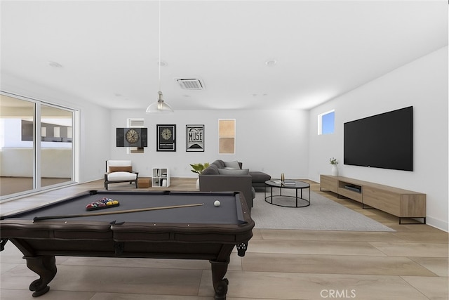 27216 W Coyote Bush Ct, Valencia, CA 91355 - rec room with wood finished floors and pool table