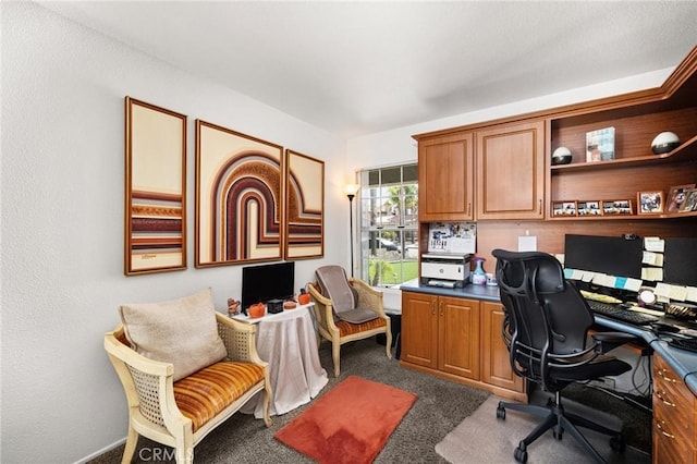 9228 Whiting Way, Riverside, CA 92508 - office space with dark carpet and built in study area