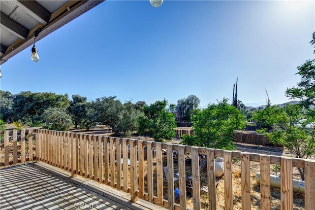 28521 Williams Dr, Menifee, CA 92587 - view of wooden balcony with a wooden deck