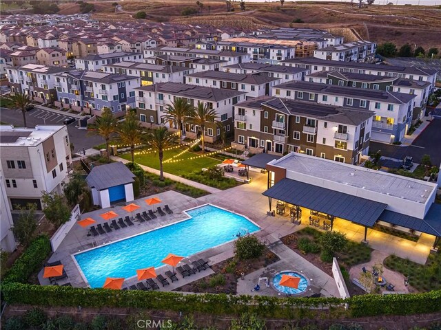 1673 Lexington Ln, San Pedro, CA 90732 - bird's eye view of a pool area