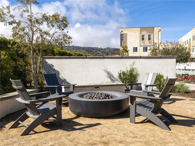 1673 Lexington Ln, San Pedro, CA 90732 - view of patio featuring an outdoor fire pit