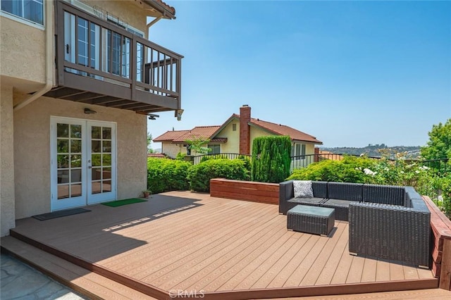 21557 Ambushers St, Diamond Bar, CA 91765 - deck with french doors and an outdoor living space