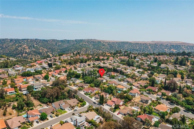 21557 Ambushers St, Diamond Bar, CA 91765 - aerial view of property and surrounding area featuring nearby suburban area and a mountain backdrop