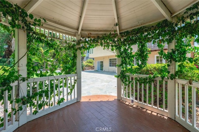 21557 Ambushers St, Diamond Bar, CA 91765 - wooden porch with a gazebo