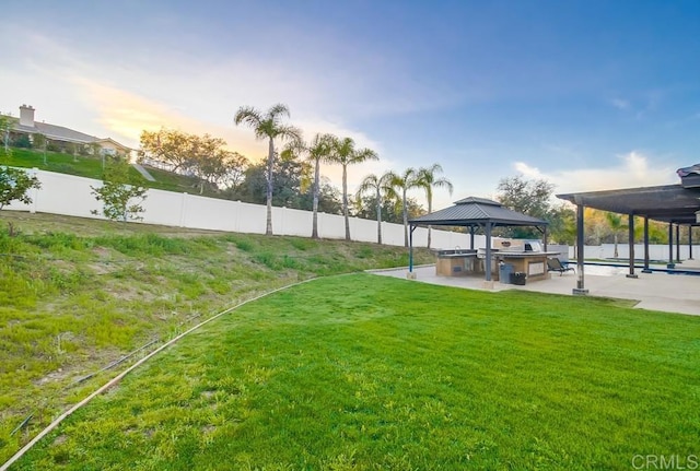 2184 Pacific Crest Dr, Alpine, CA 91901 - view of yard with a gazebo and a patio area