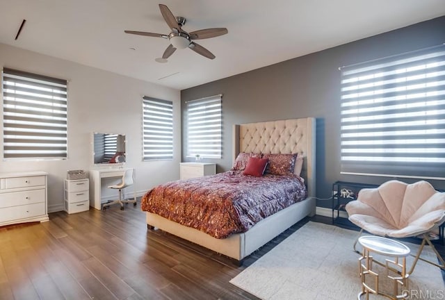 2184 Pacific Crest Dr, Alpine, CA 91901 - bedroom featuring wood finished floors and ceiling fan