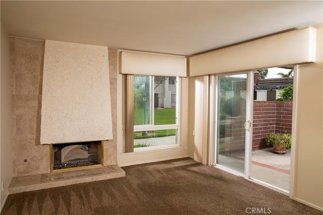 14422 Pimlico Rd, Westminster, CA 92683 - unfurnished living room featuring carpet floors and a large fireplace