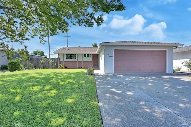 367 E Pacific Ave, Fairfield, CA 94533 - ranch-style house with driveway, stucco siding, and a garage