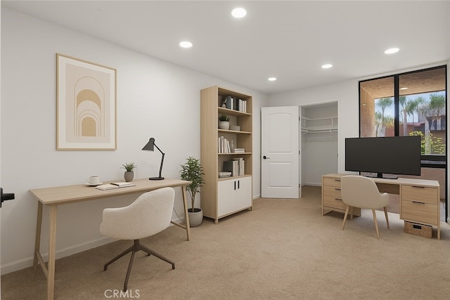 3961 Via Marisol Unit 218, Los Angeles, CA 90042 - office with light colored carpet and recessed lighting