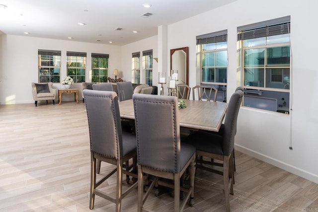 4336 Harbor Way Unit 1, Oceanside, CA 92056 - dining room with light wood-style floors and recessed lighting